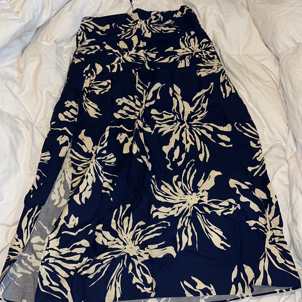 Zara Mid-length Blue Floral Skirt